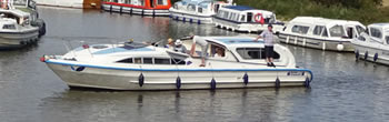 Stag party boat at ludham Bridge